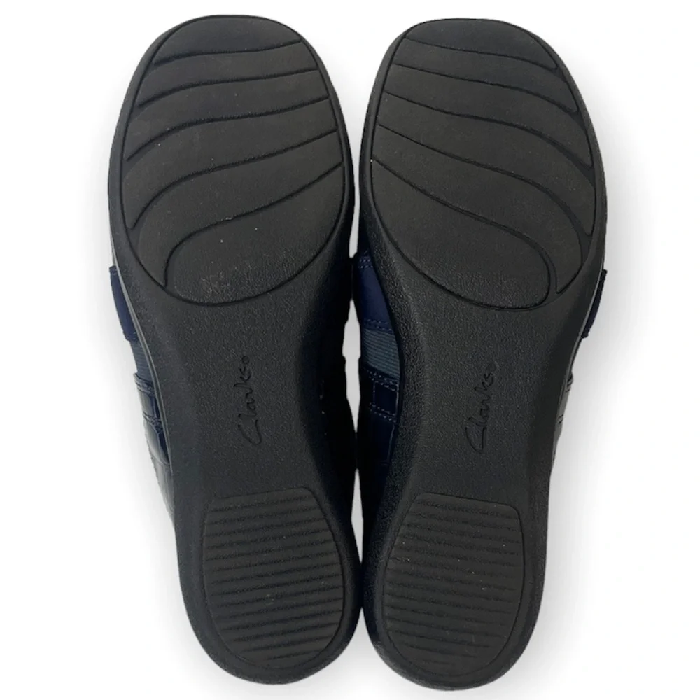 Clarks Comfort Slip On Gael Beam Loafers Navy Blue Size 8.5